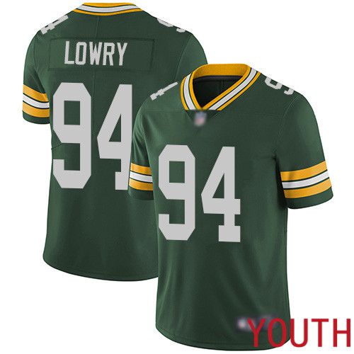 Green Bay Packers Limited Green Youth #94 Lowry Dean Home Jersey Nike NFL Vapor Untouchable->youth nfl jersey->Youth Jersey